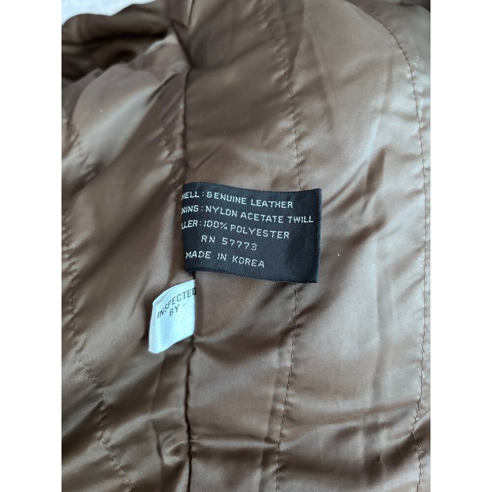 Cosi Puomo - Men's Vintage Leather Aviator Bomber Jacket Size M - Picture 9 of 15